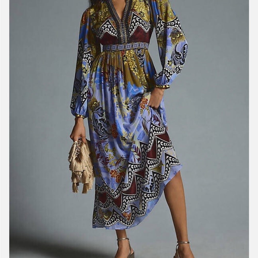 Multicolor Patterned Women's Dress